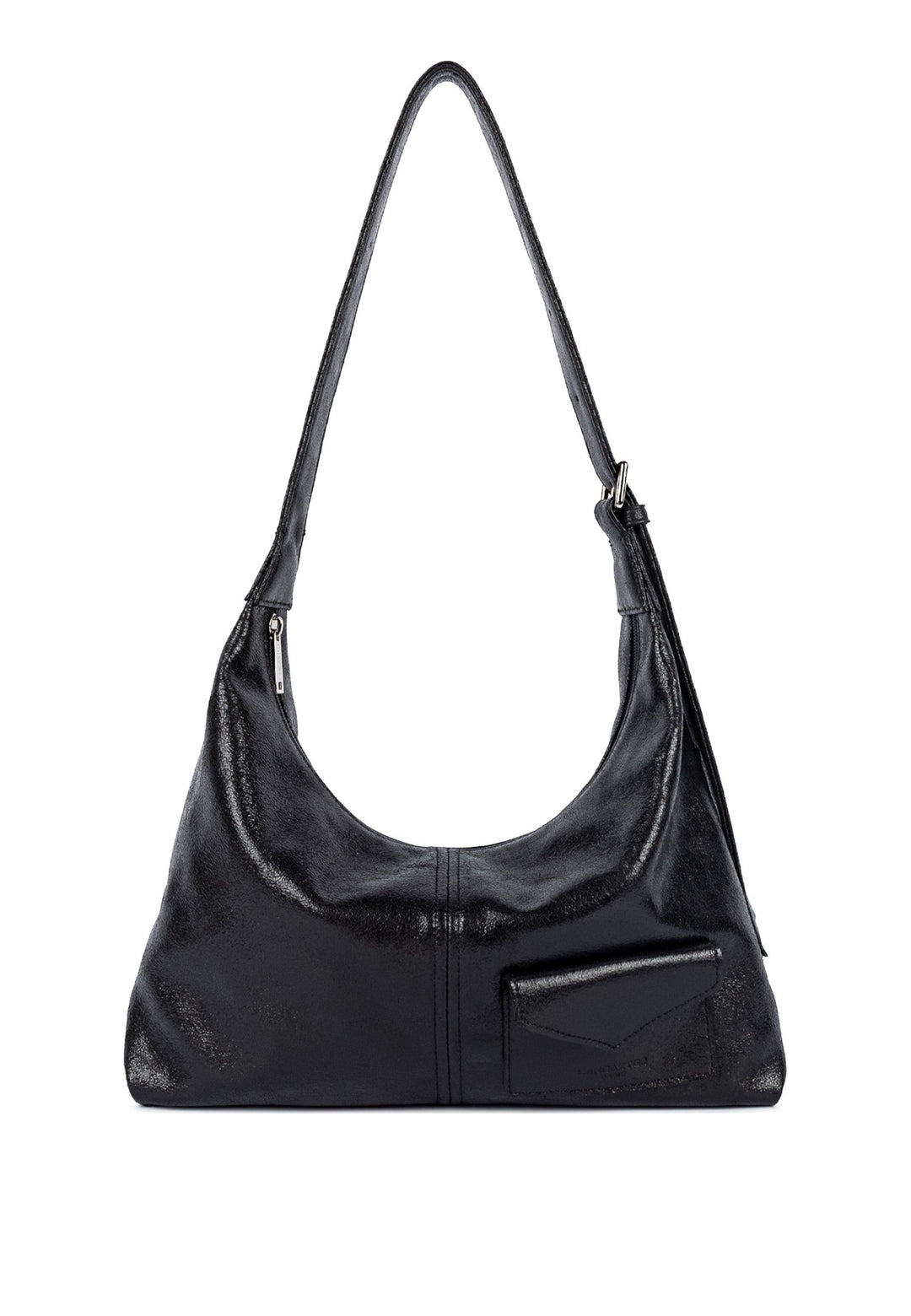 Lancaster Sac hobo Zippé M Rétro KBA Noir, vue de face