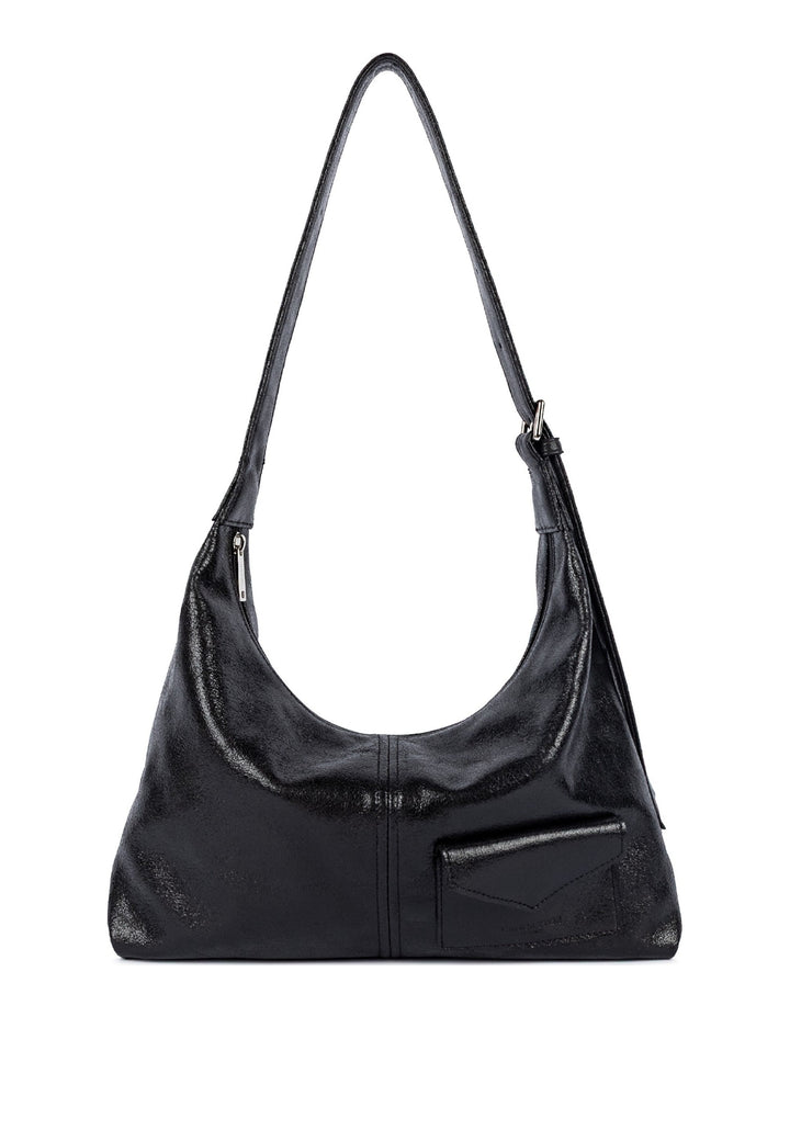 Lancaster Sac hobo Zippé M Rétro KBA Noir, vue de face