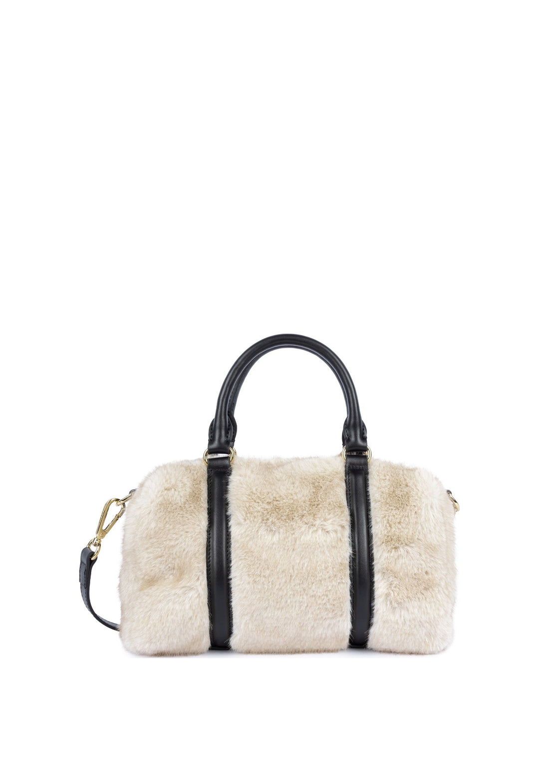 Lancaster Sac polochon Zippé M Moumoute Ecru - Noir, vue de dos