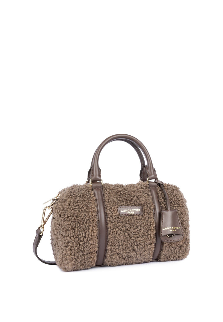 Lancaster Sac polochon Zippé M Moumoute Marron, vue de cote