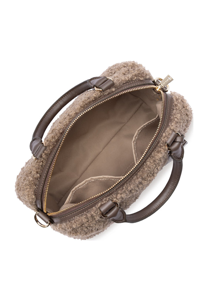 Lancaster Sac polochon Zippé M Moumoute Marron, vue interieure
