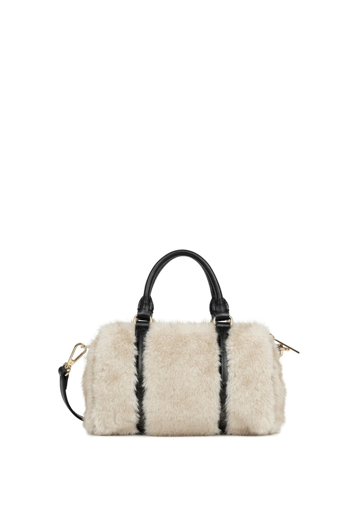 Lancaster Sac polochon Zippé S Moumoute Ecru - Noir, vue de dos
