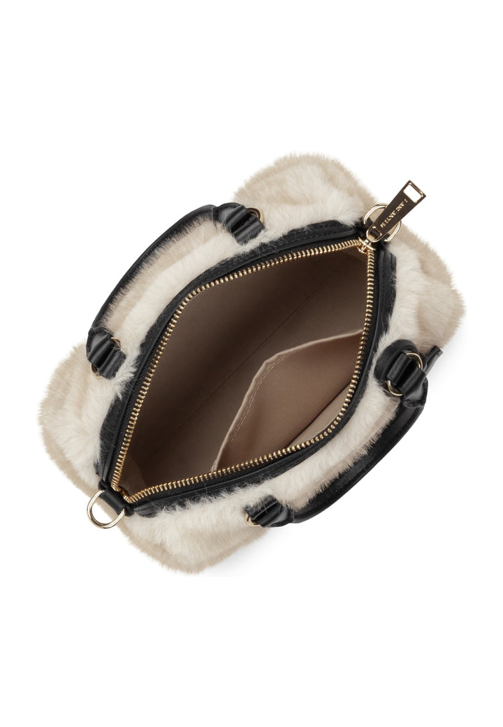 Lancaster Sac polochon Zippé S Moumoute Ecru - Noir, vue interieure