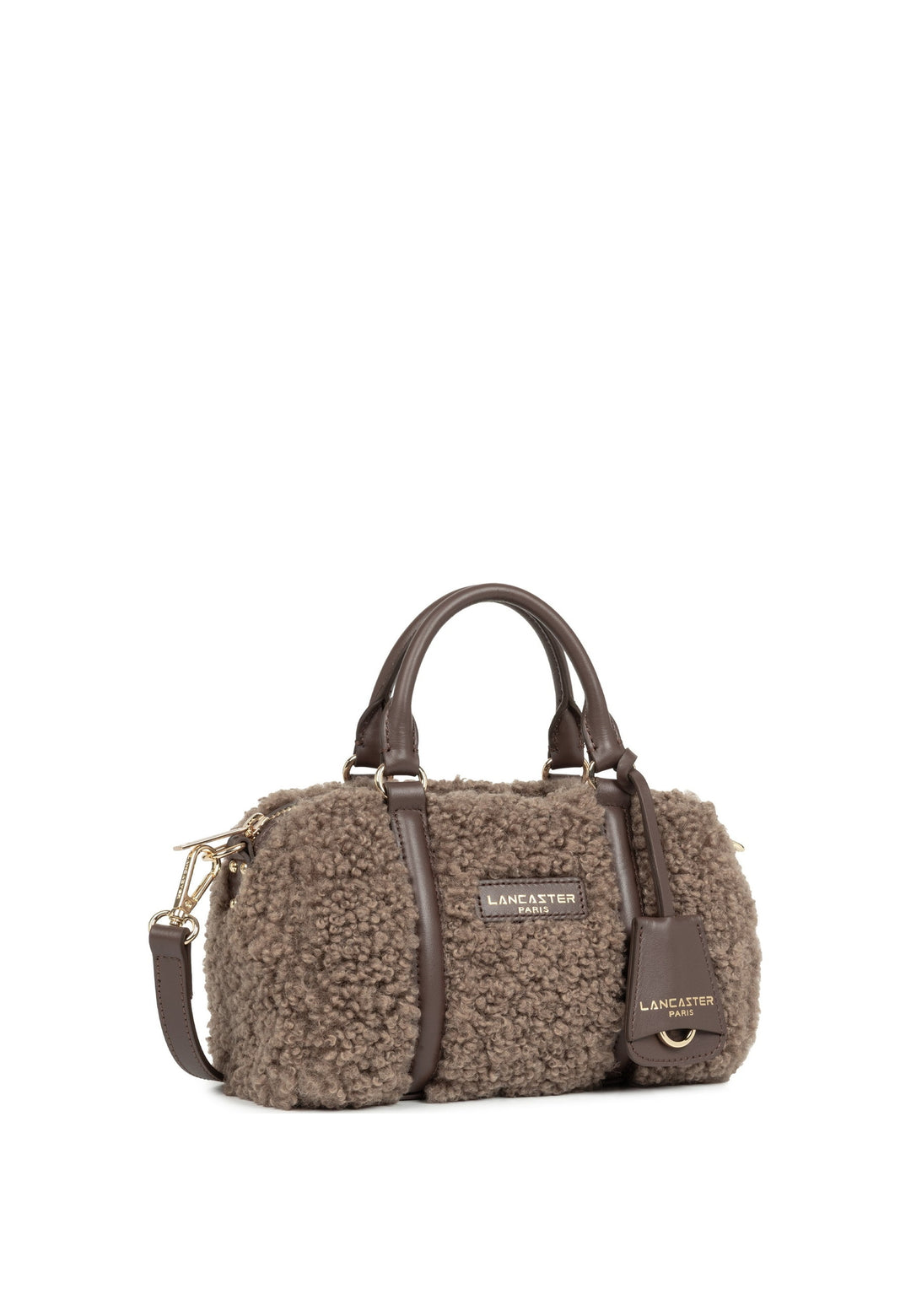 Lancaster Sac polochon Zippé S Moumoute Marron, vue de cote