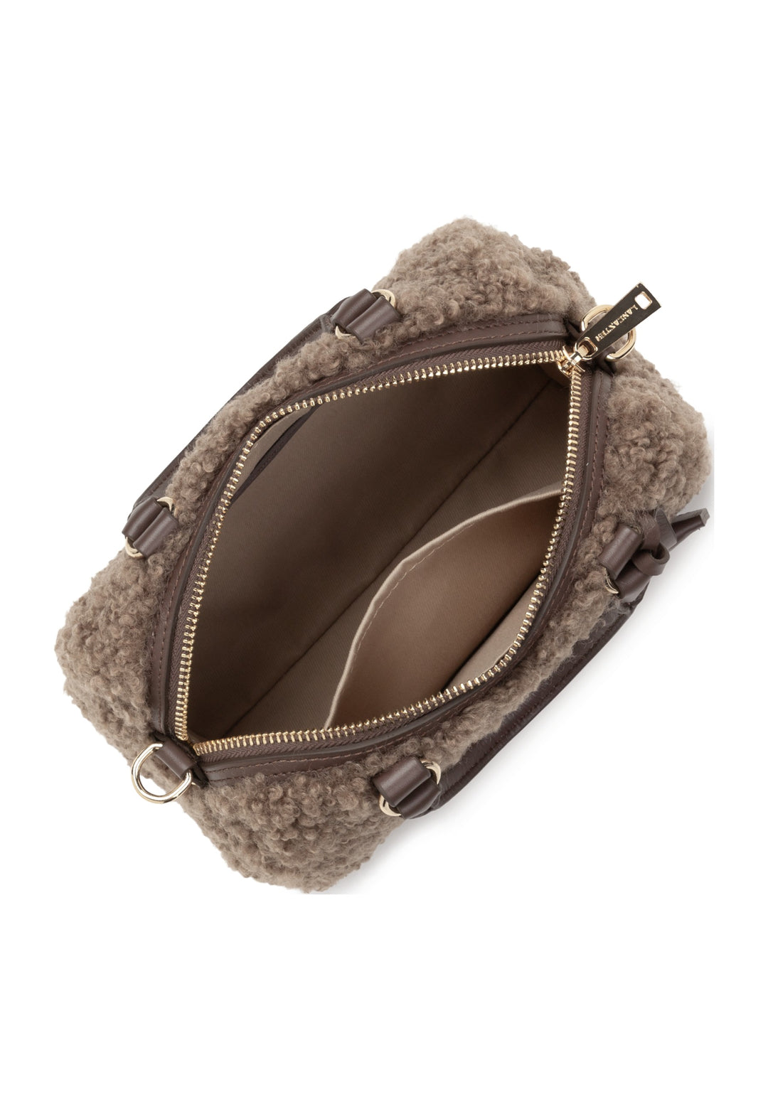 Lancaster Sac polochon Zippé S Moumoute Marron, vue interieure