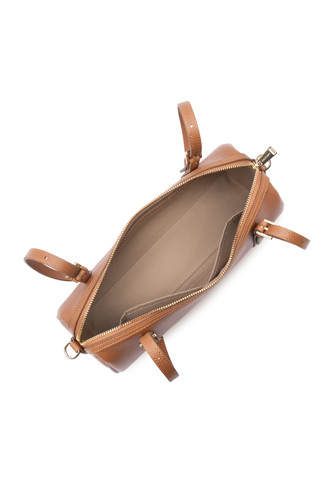 Lancaster Sac rectangle Zippé Milano Ana Camel — vue interieure