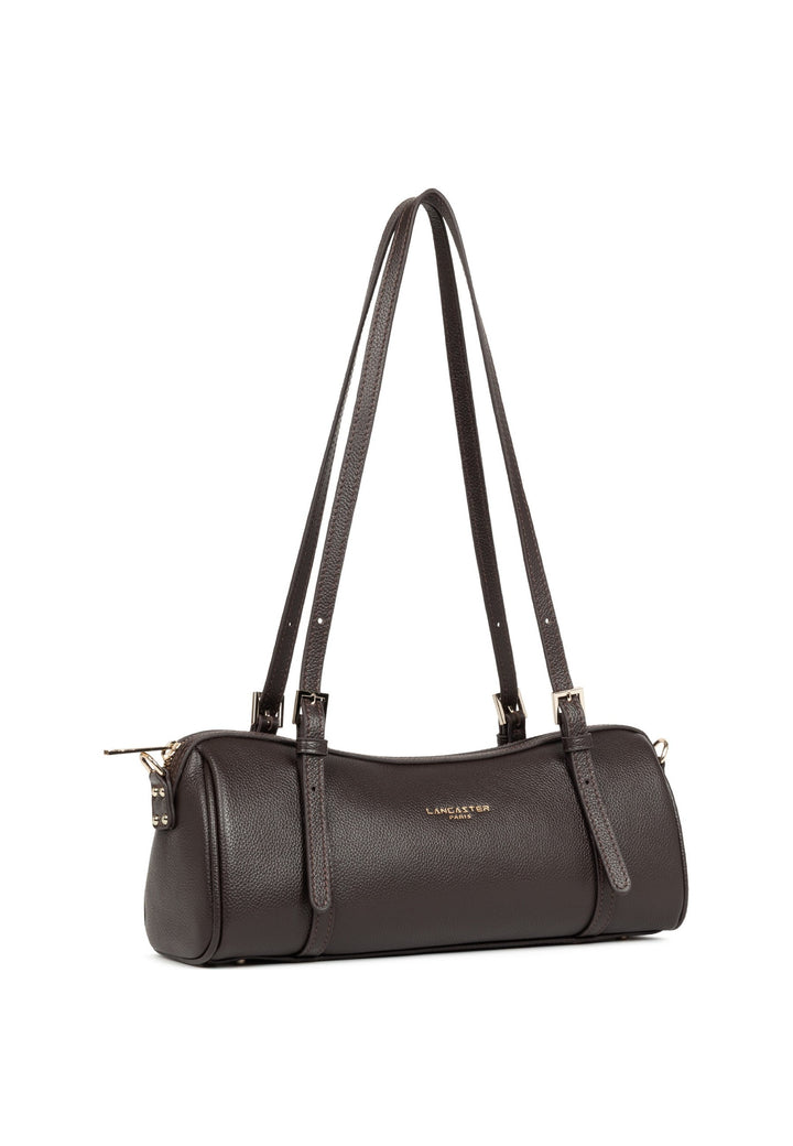 Lancaster Sac rectangle Zippé Milano Ana Marron Foncé — vue de cote