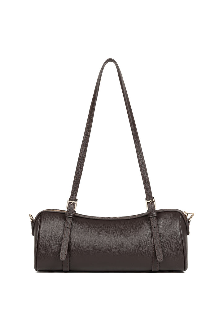 Lancaster Sac rectangle Zippé Milano Ana Marron Foncé — vue de dos