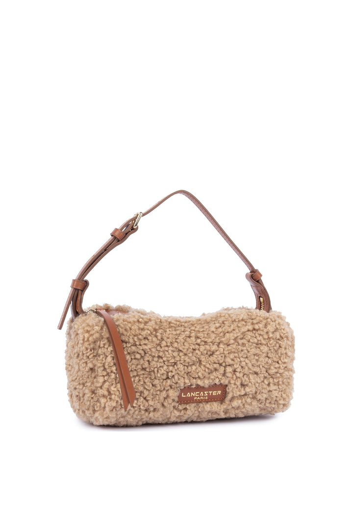 Lancaster Sac rectangle Zippé S Moumoute Cognac, vue de cote