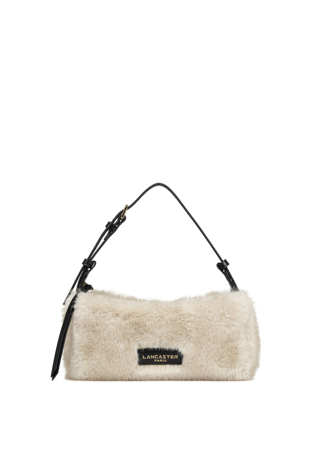 Lancaster Sac rectangle Zippé S Moumoute Ecru - Noir, vue de face