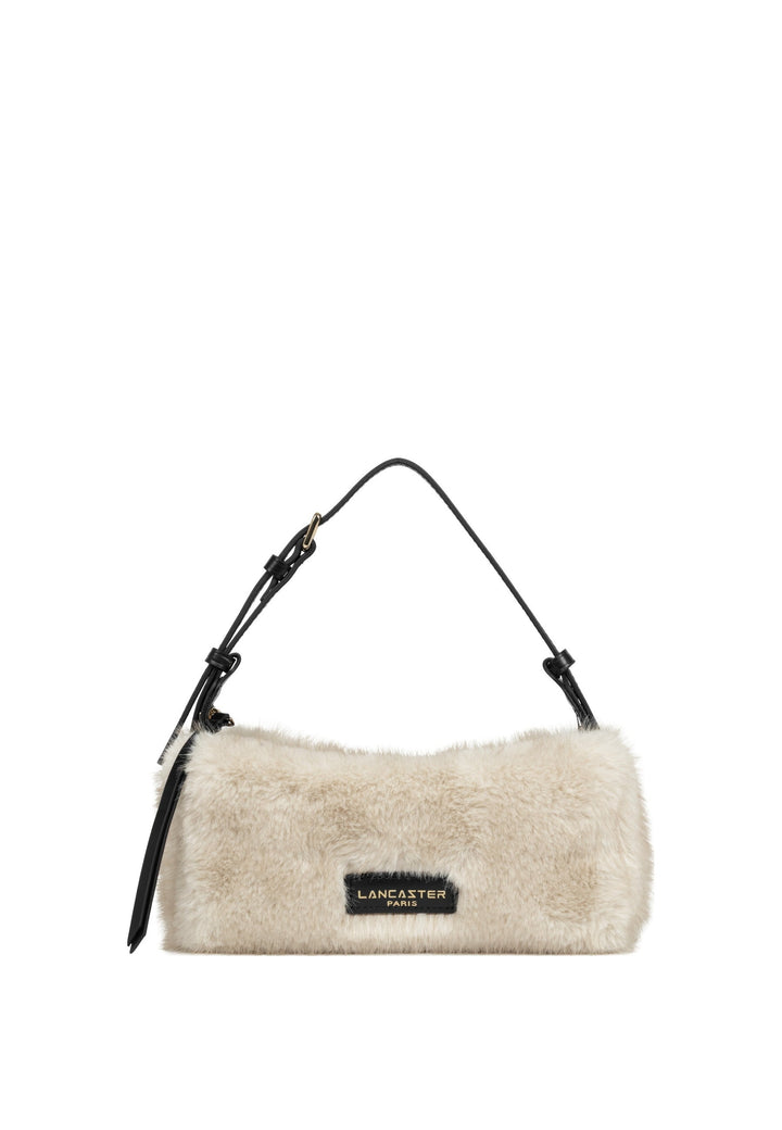 Lancaster Sac rectangle Zippé S Moumoute Ecru - Noir, vue de face