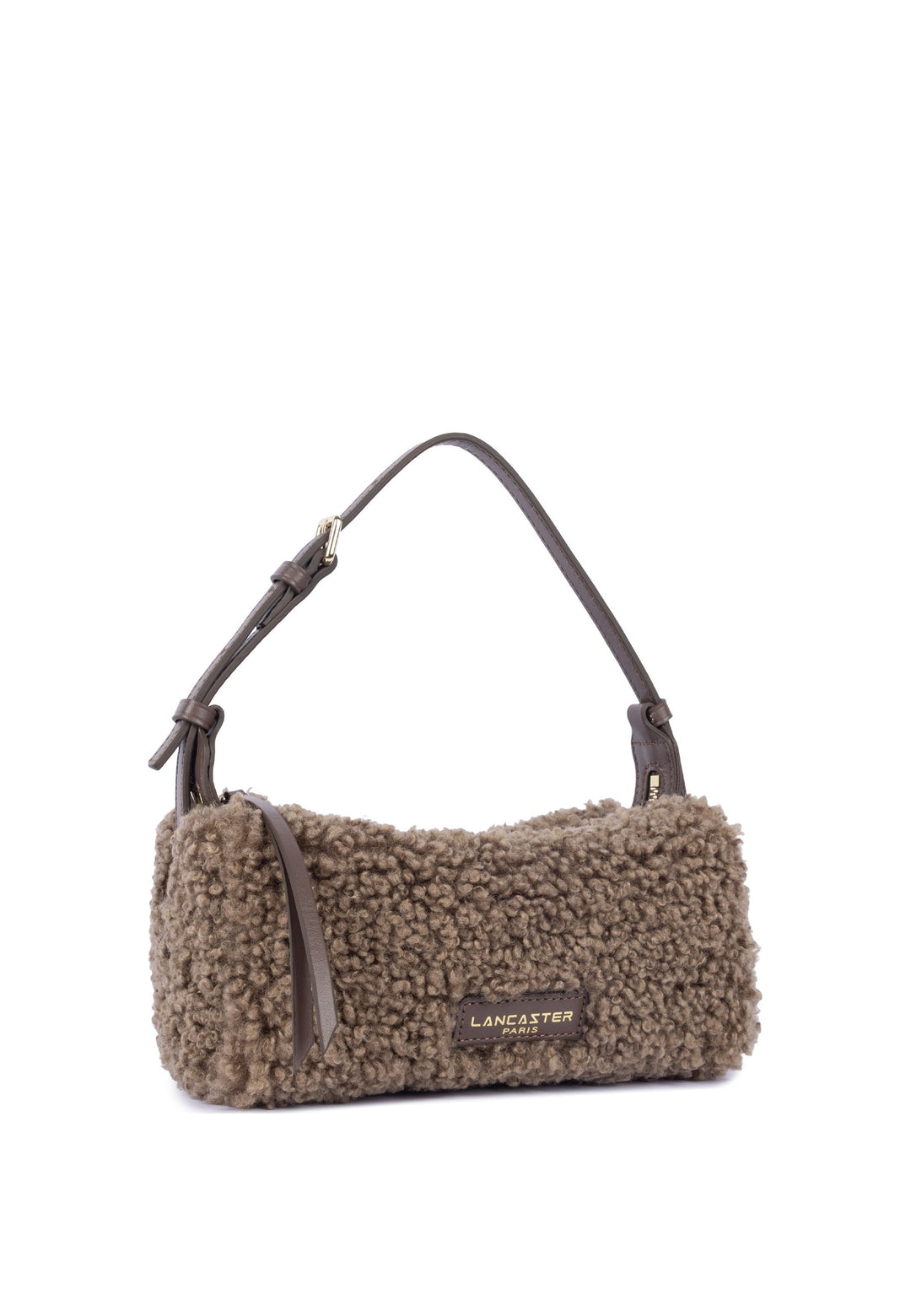 Lancaster Sac rectangle Zippé S Moumoute Marron, vue de cote