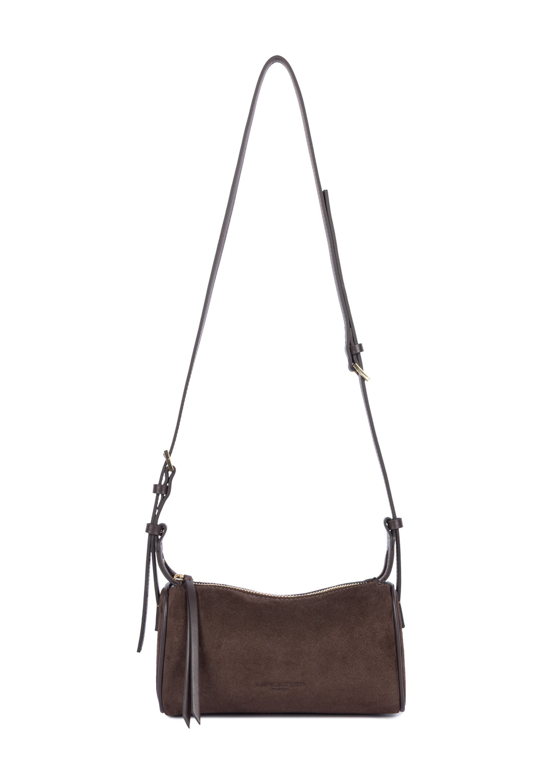 Lancaster Sac rectangle Zippé S Suède Marron — vue complementaire