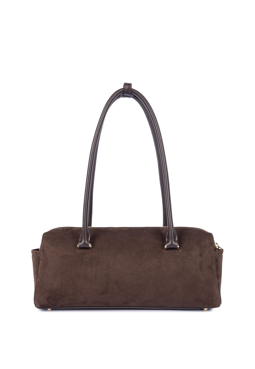 Lancaster Sac rectangle Zippé Suède Cube Marron — vue de dos
