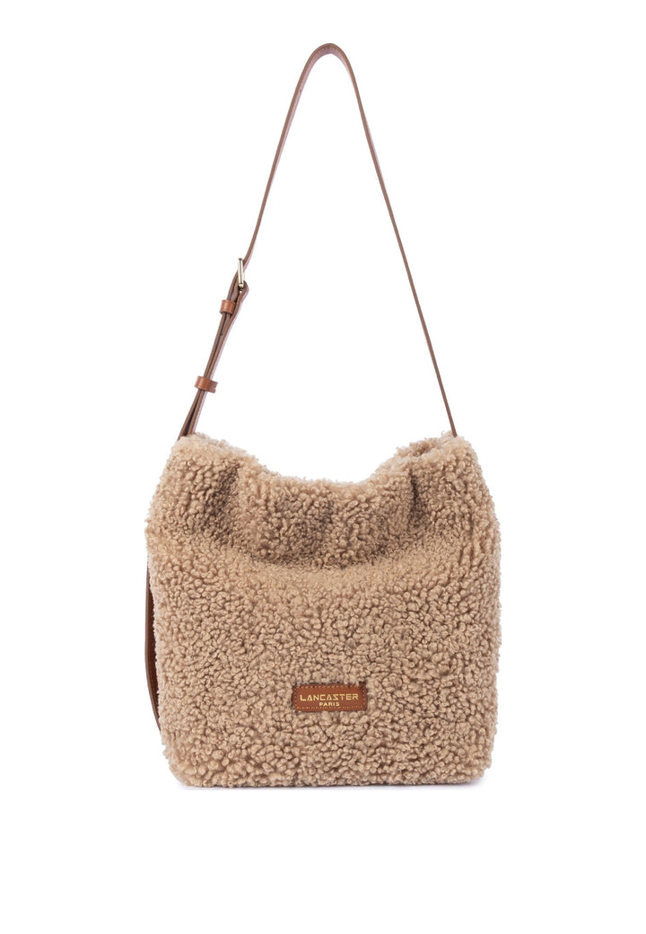 Lancaster Sac seau Aimantée Moumoute Cognac, vue de face