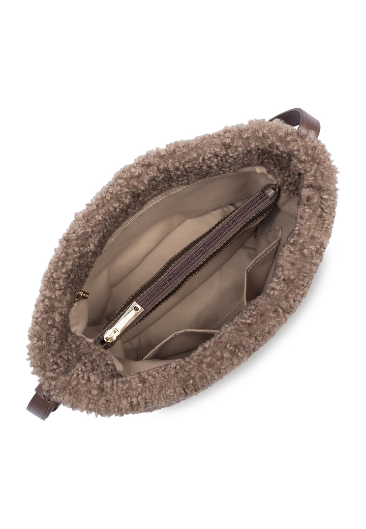 Lancaster Sac seau Aimantée Moumoute Marron, vue interieure