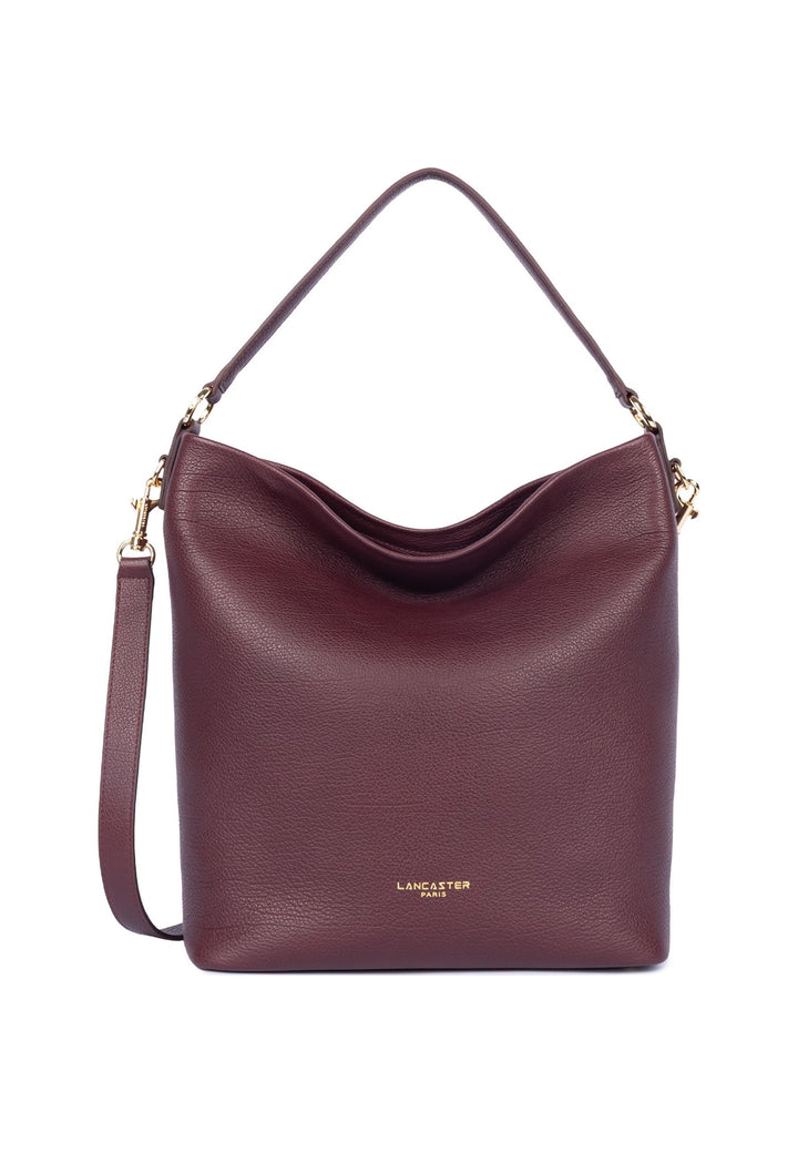 Lancaster Sac seau Zippé L Dune Bordeaux foncé — vue de face