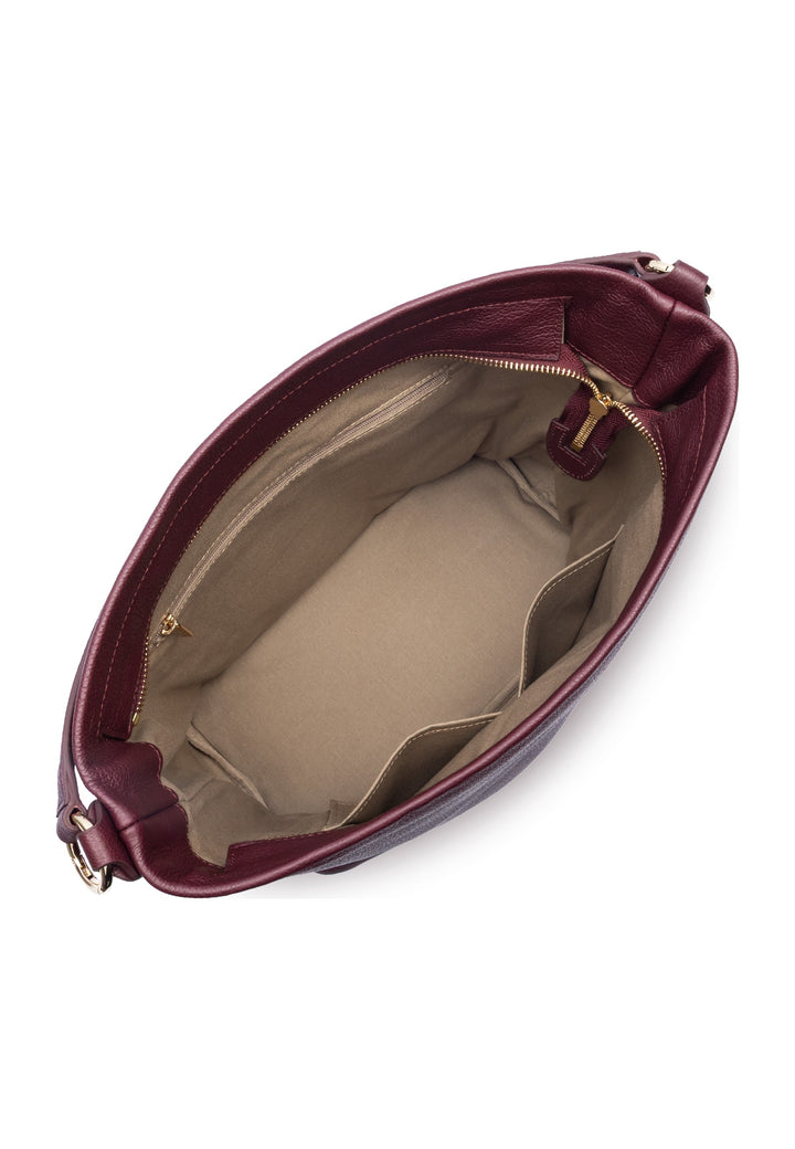 Lancaster Sac seau Zippé L Dune Bordeaux foncé — vue interieure