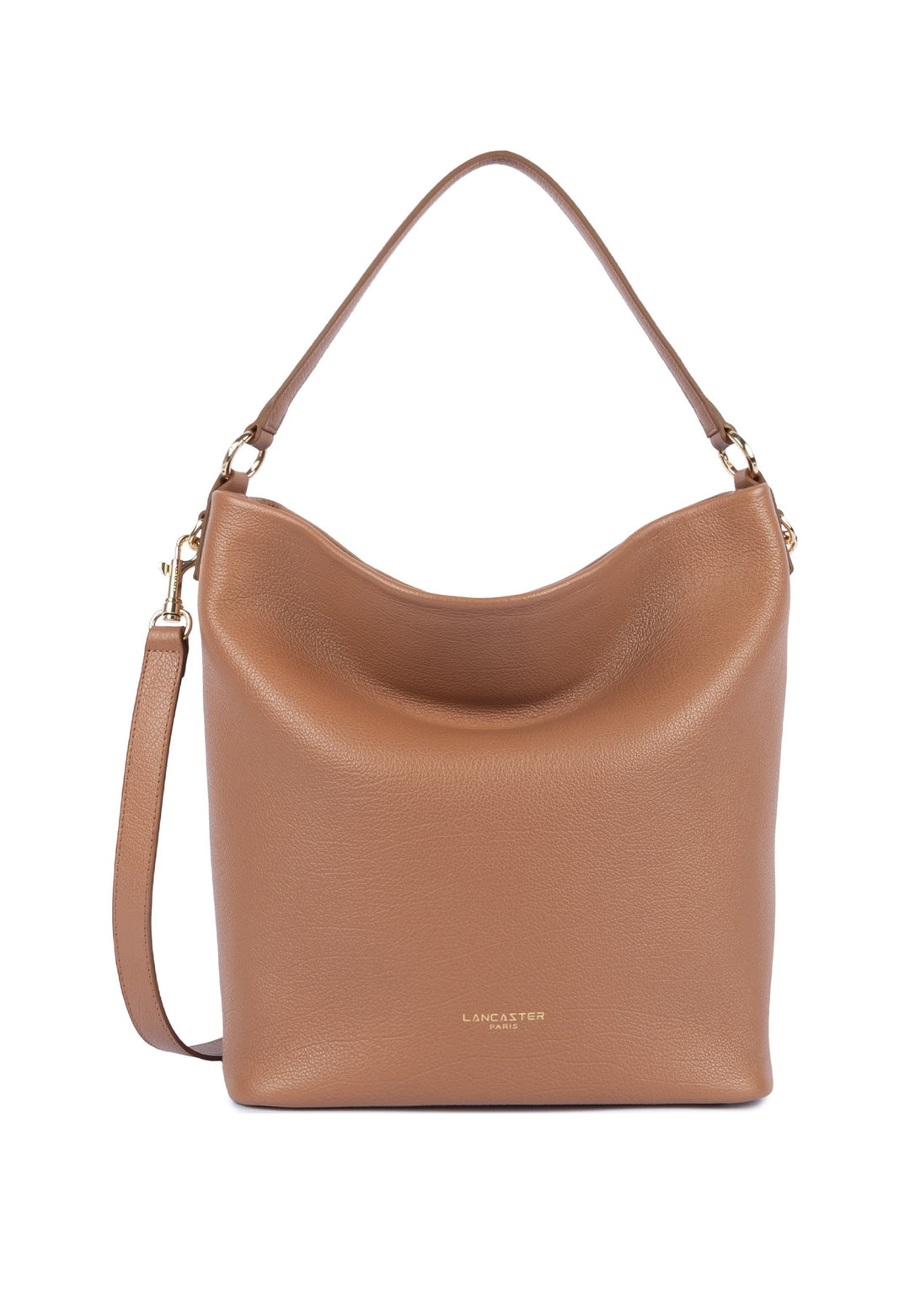 Lancaster Sac seau Zippé L Dune Camel — vue de face