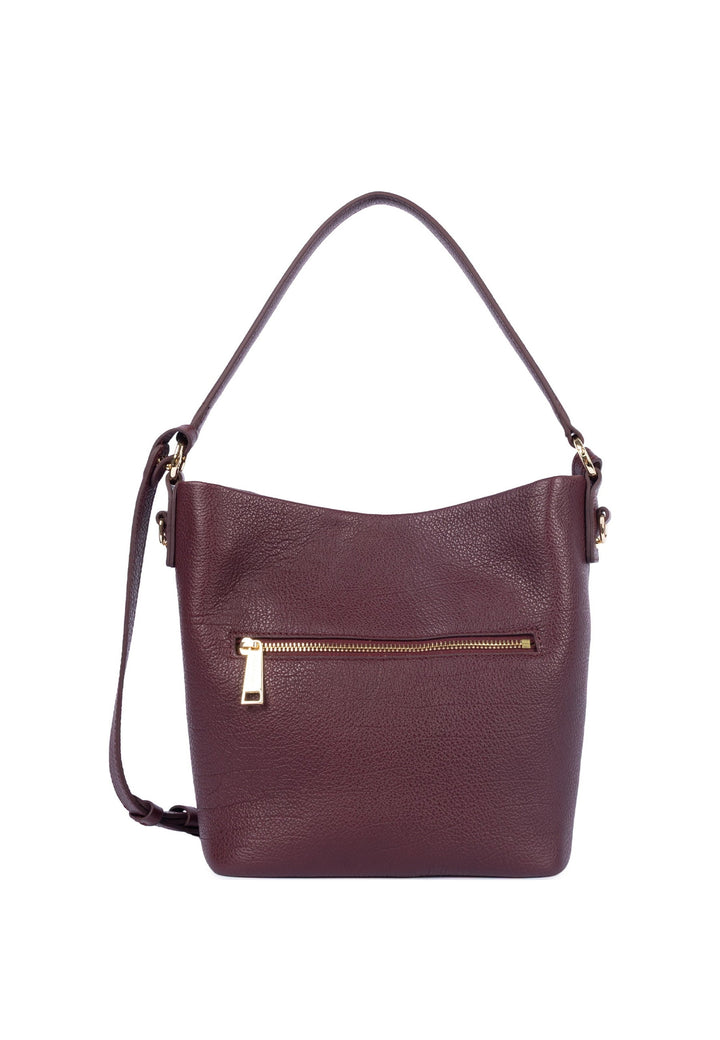 Lancaster Sac seau Zippé M Dune Bordeaux foncé — vue de dos