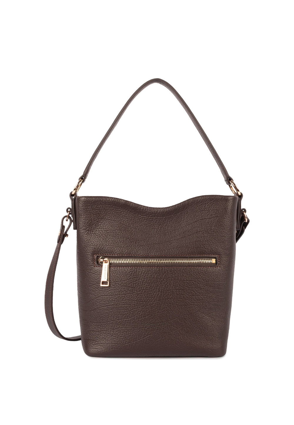 Lancaster Sac seau Zippé M Dune Marron Foncé — vue de dos