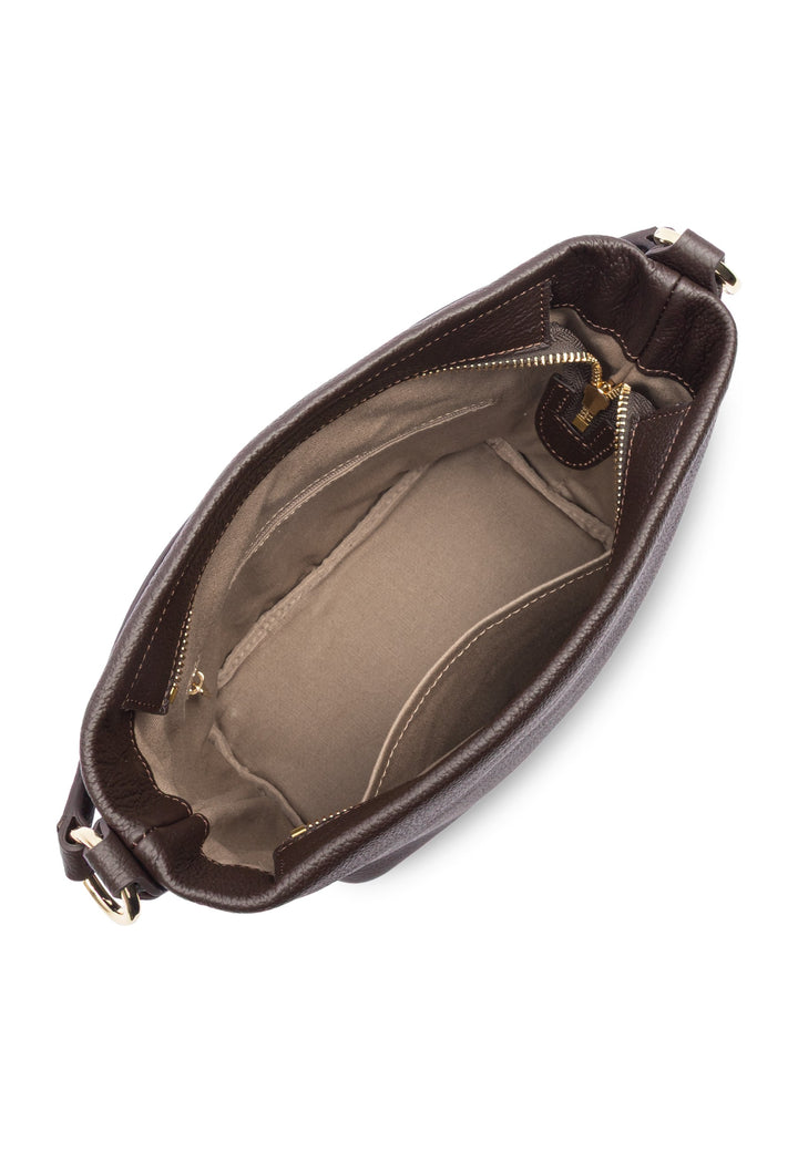 Lancaster Sac seau Zippé M Dune Marron Foncé — vue interieure