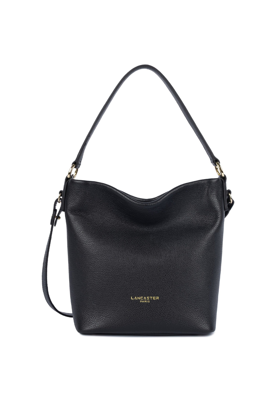 Lancaster Sac seau Zippé M Dune Noir — vue de face