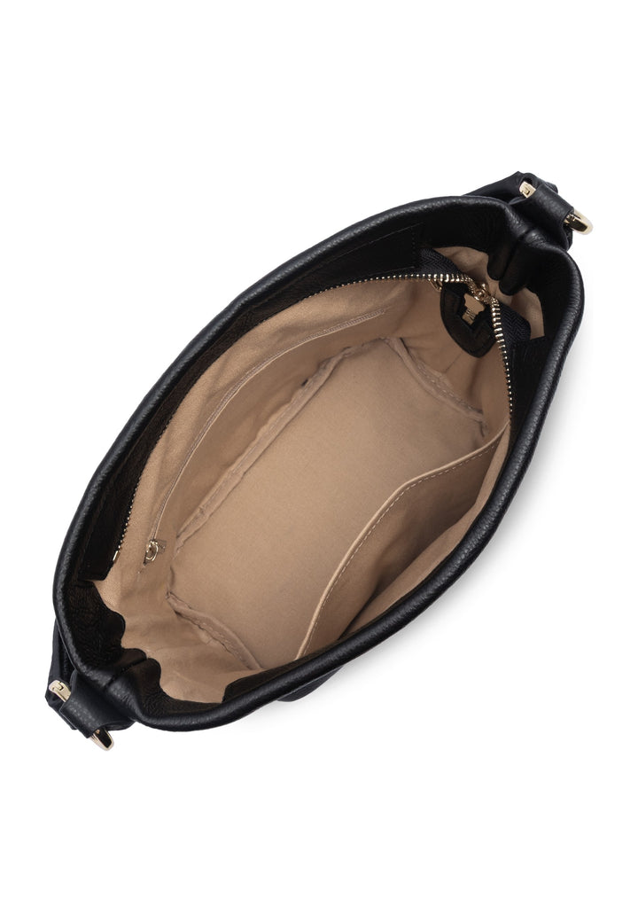 Lancaster Sac seau Zippé M Dune Noir — vue interieure