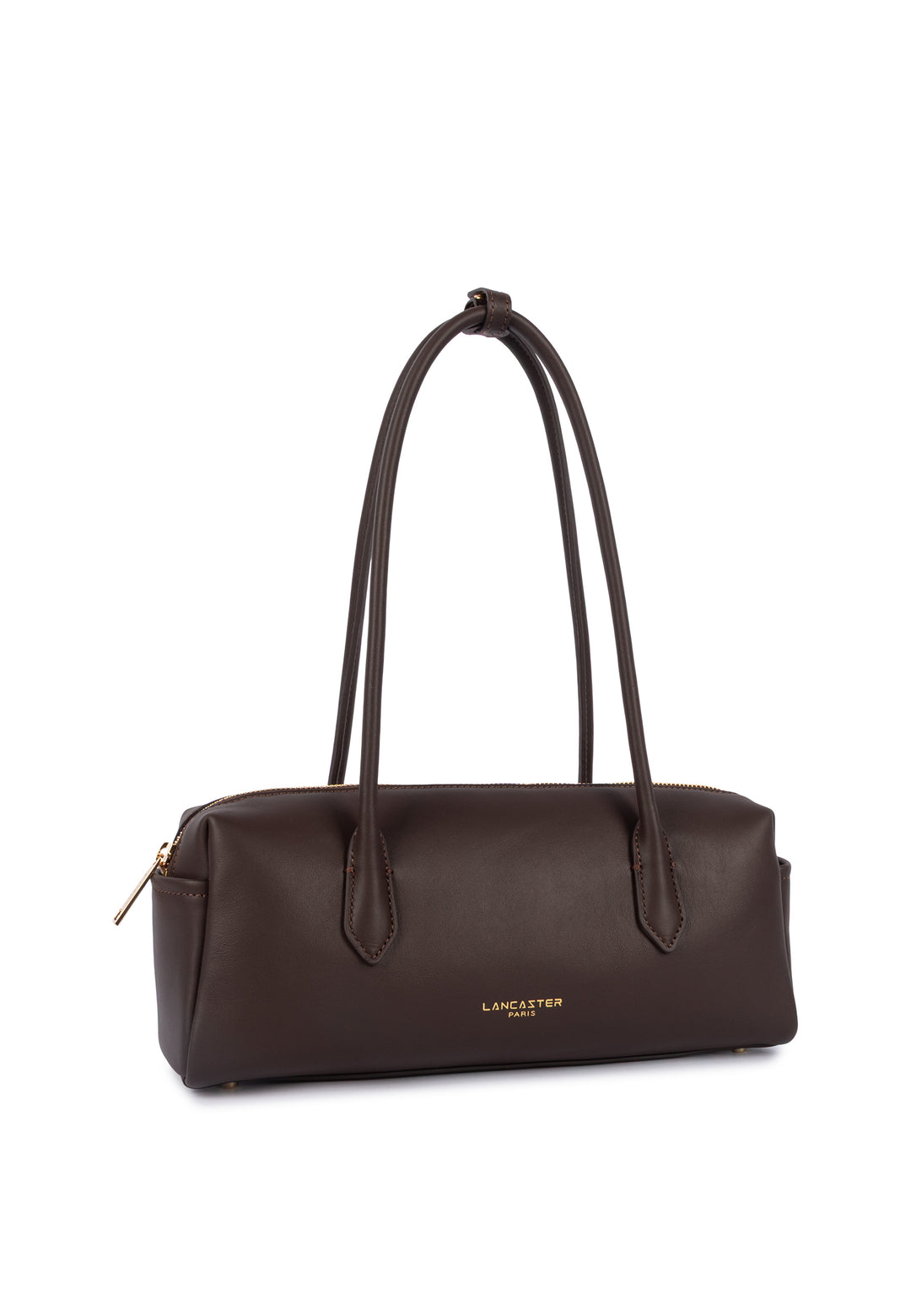 Lancaster Sac Trotteur Zippé Donna Cube Marron Foncé, vue de côté