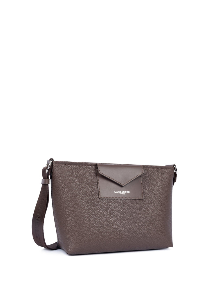 Lancaster Sac trotteur Zippé M Maya Double KBA Marron, vue de cote
