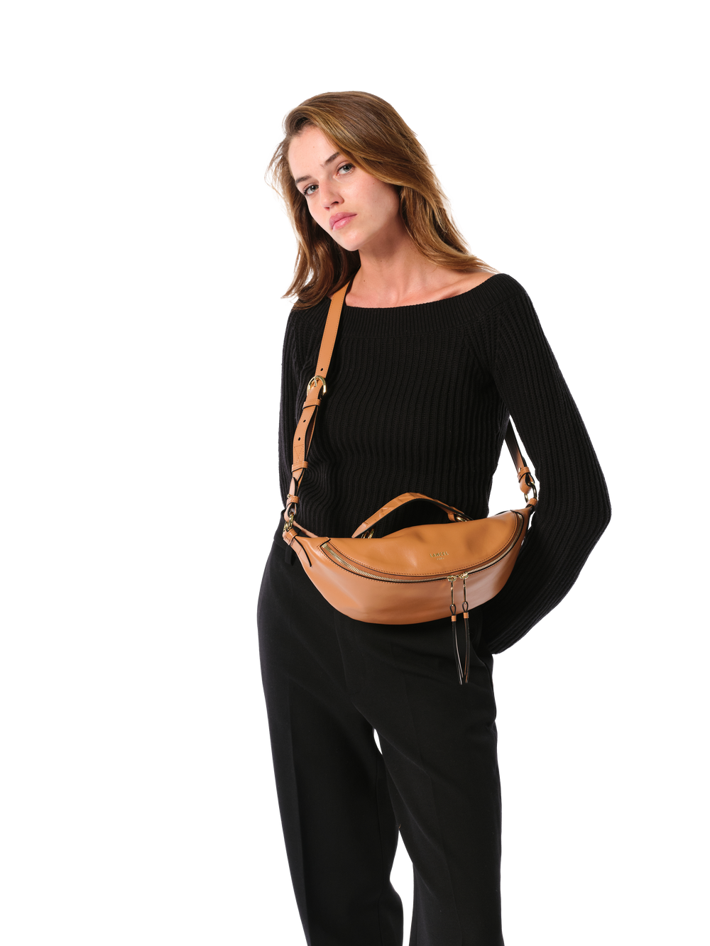 Lancel Schoudertas S Origami Rood – gedragen