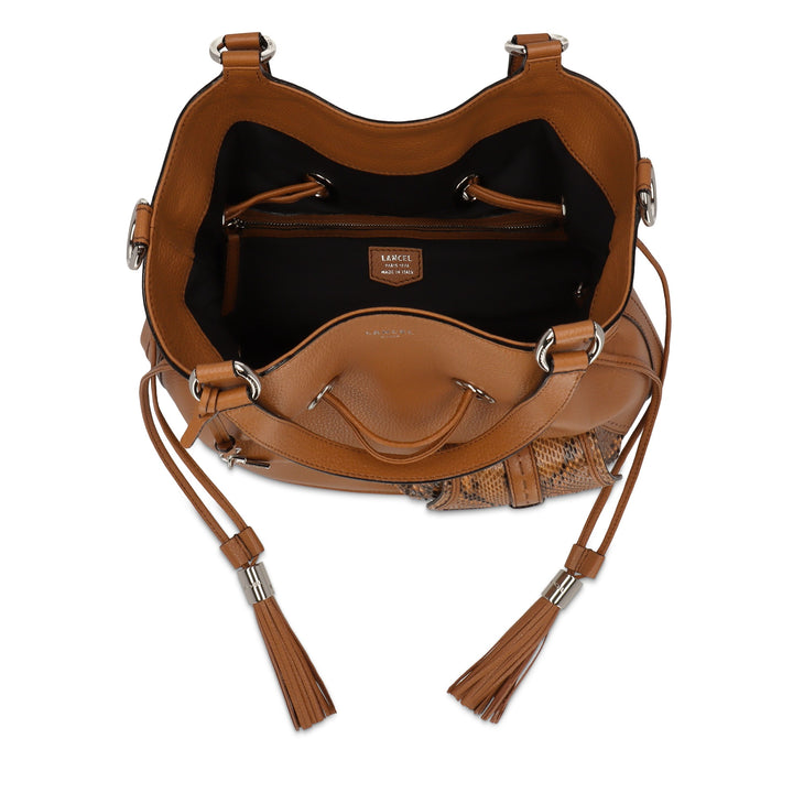 Lancel Sac Seau M Premier Flirt Python Camel Femme - vue intérieure