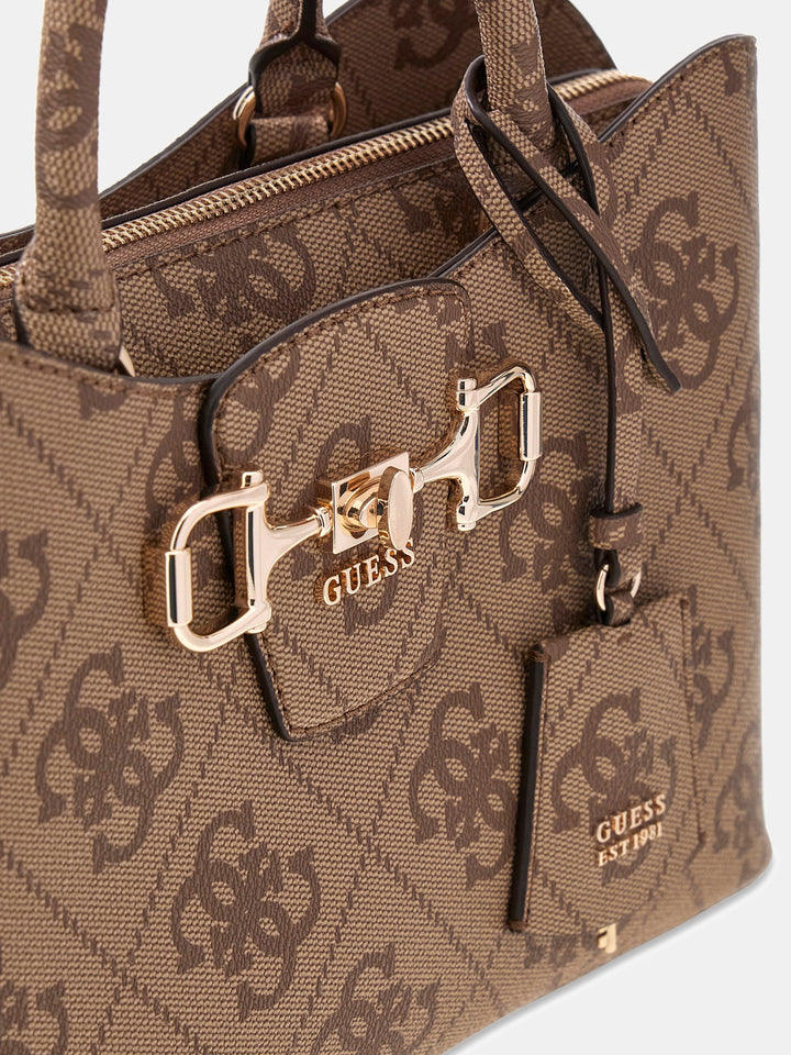 Guess Torebki Karnilla Logo Bucket Latte Logo OS992406