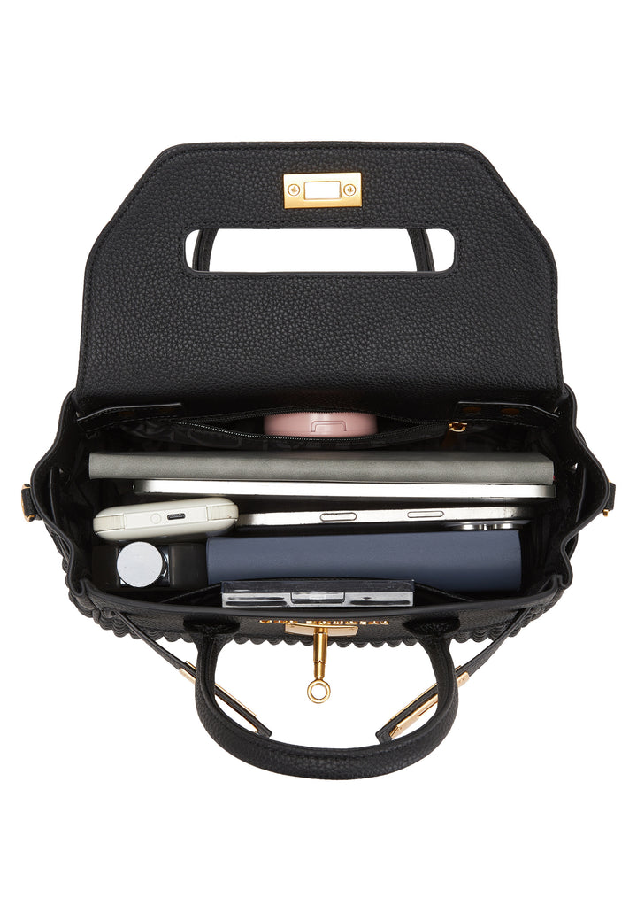 Mac Douglas Sacs À Main MINI Pyla2 Bryan2 Noir, vue intérieure avec objets