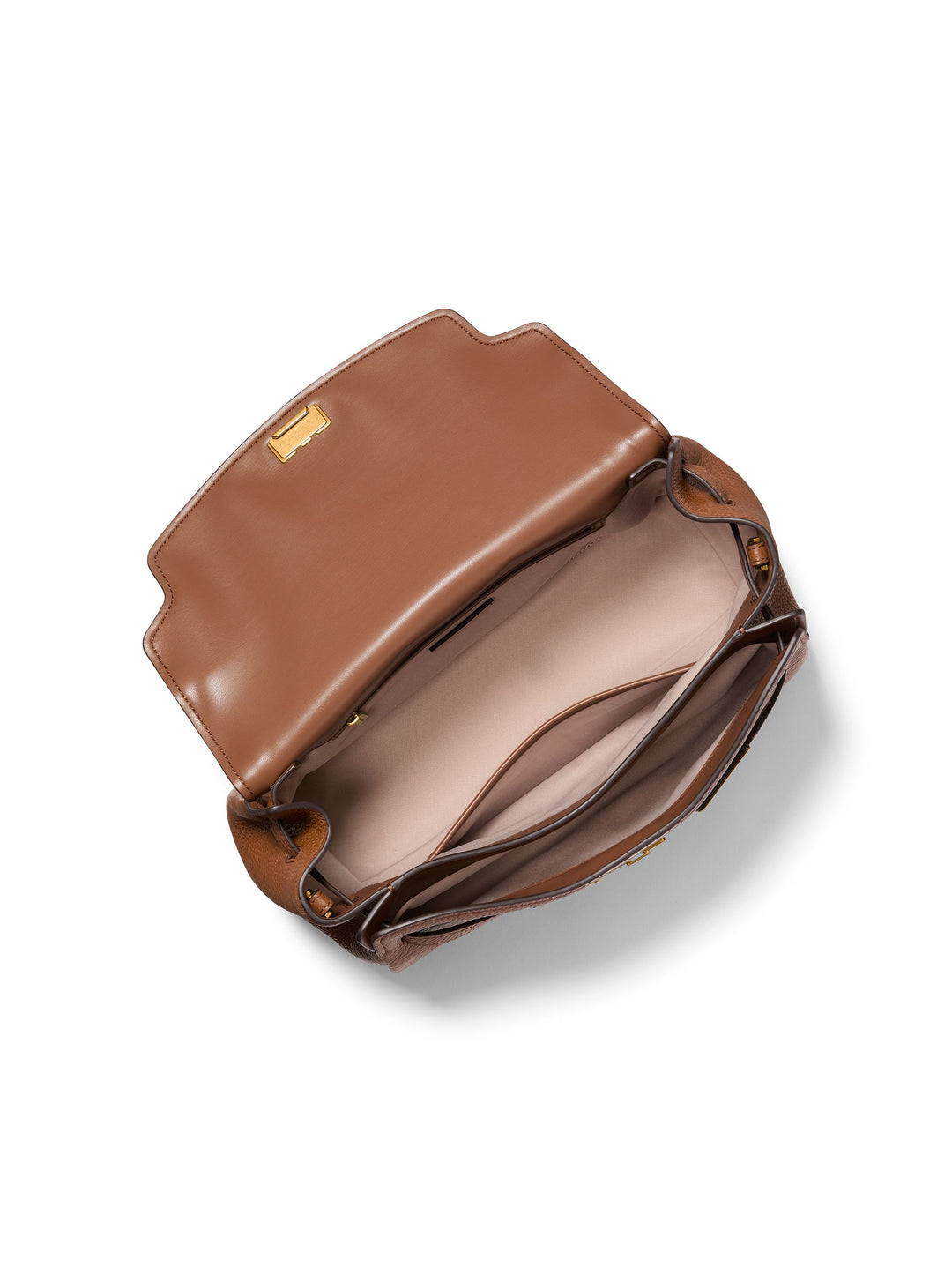 Michael Kors Sac à main Cuir Hamilton Moderne Grand Rabat Cognac — vue intérieure