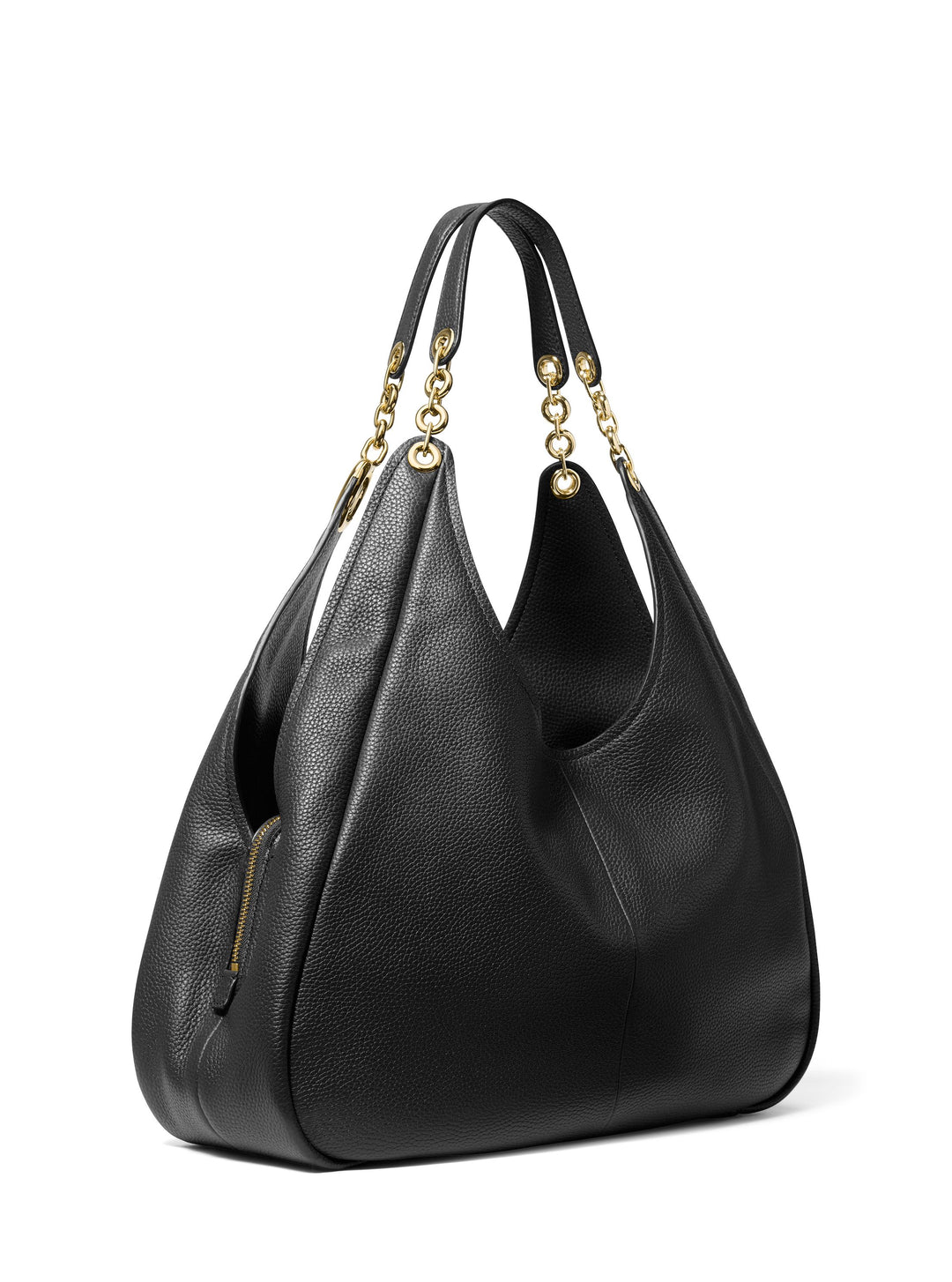 Michael Kors Sac Bandoulière Cuir Ellie Grand Tripartite Noir — vue de dos