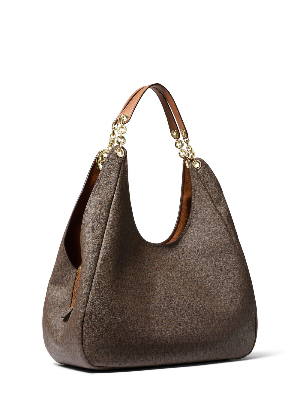 Michael Kors Sac Bandoulière Ellie Grand Tripartite Marron — vue de dos