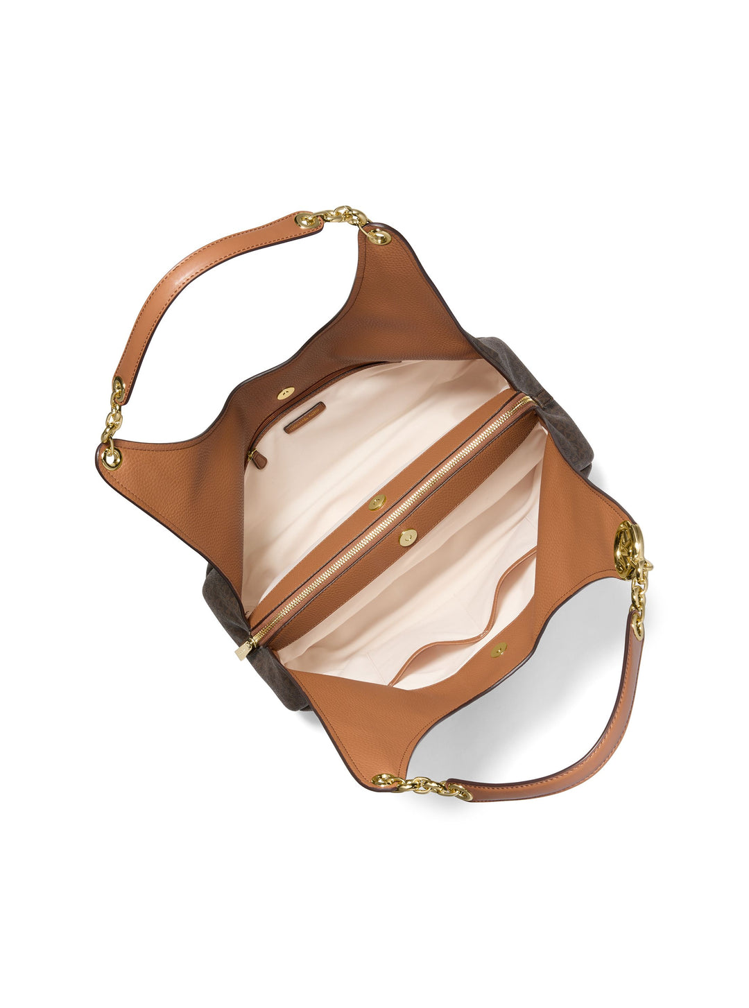 Michael Kors Sac Bandoulière Ellie Grand Tripartite Marron — vue intérieure