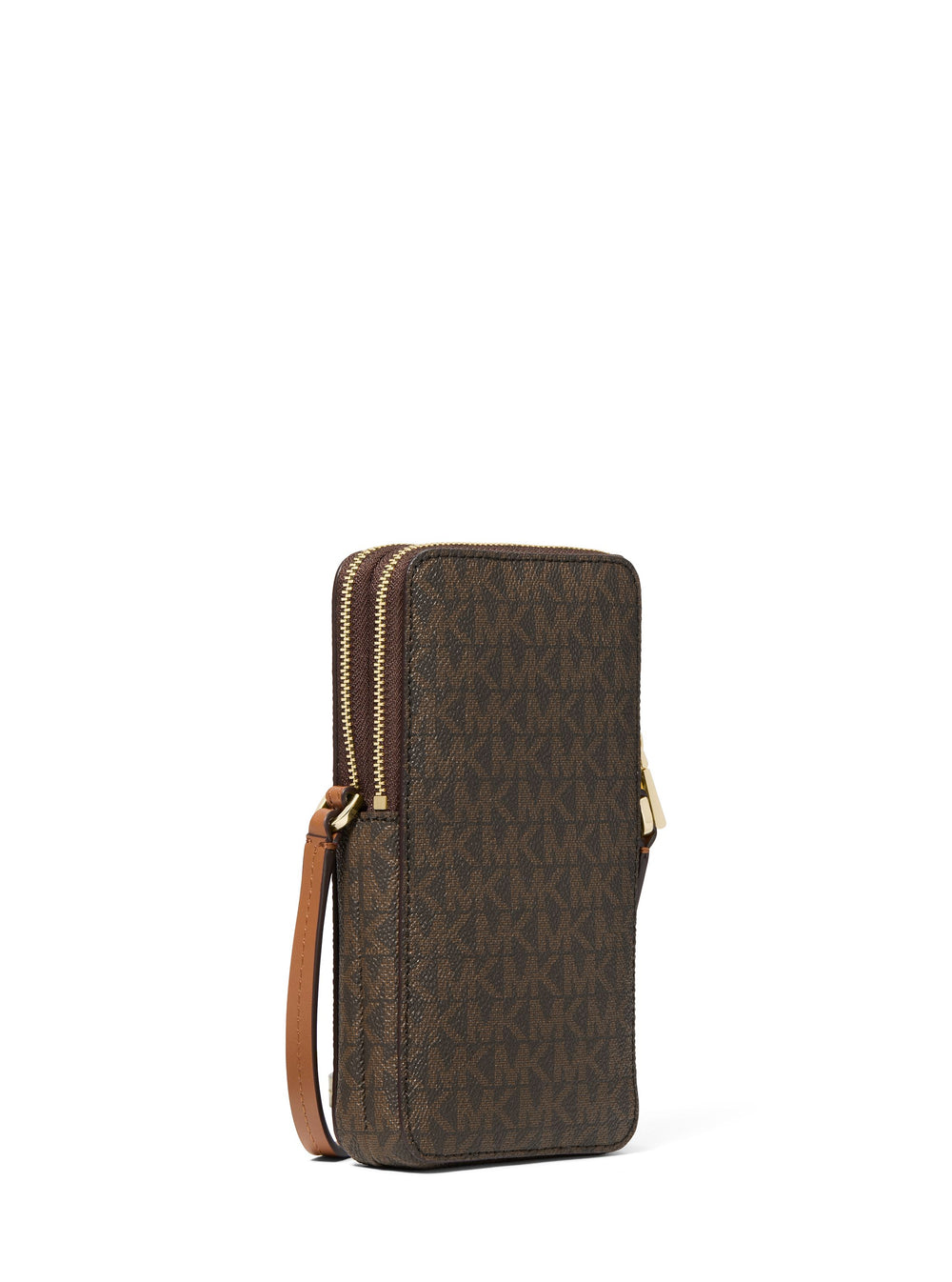 Michael Kors Sac Bandoulière Jet Set Petit Téléphone Marron — vue de dos