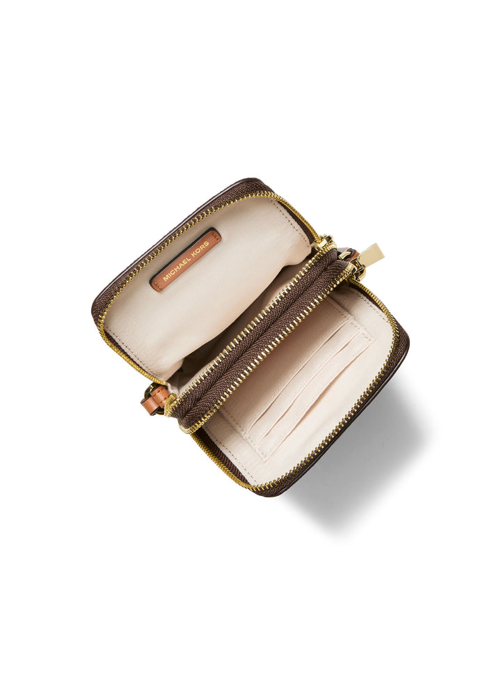 Michael Kors Sac Bandoulière Jet Set Petit Téléphone Marron — vue intérieure