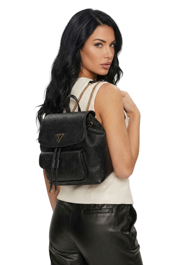 Ryggsäck Guess Deesa Logo Cnvrtble Svart PG934931