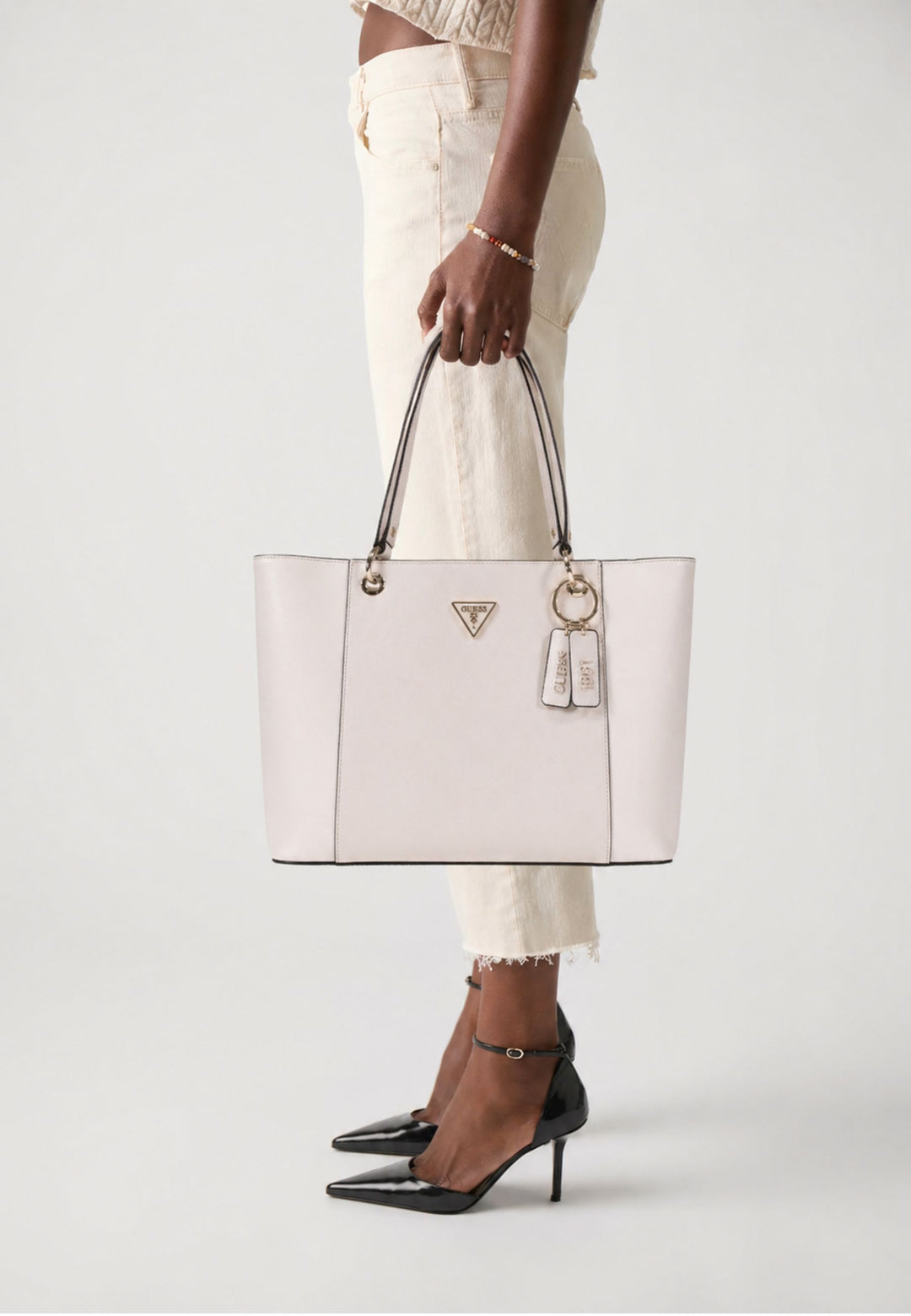 Guess Bramina väike õlakott, off-white/taupe ZG967225