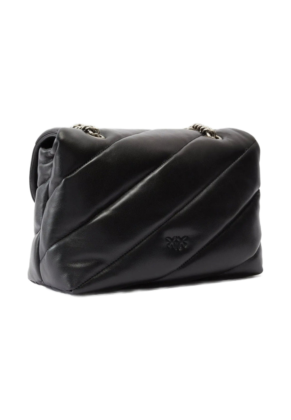 Pinko Love Puff Classic sac à main cuir matelassé noir - vue 2