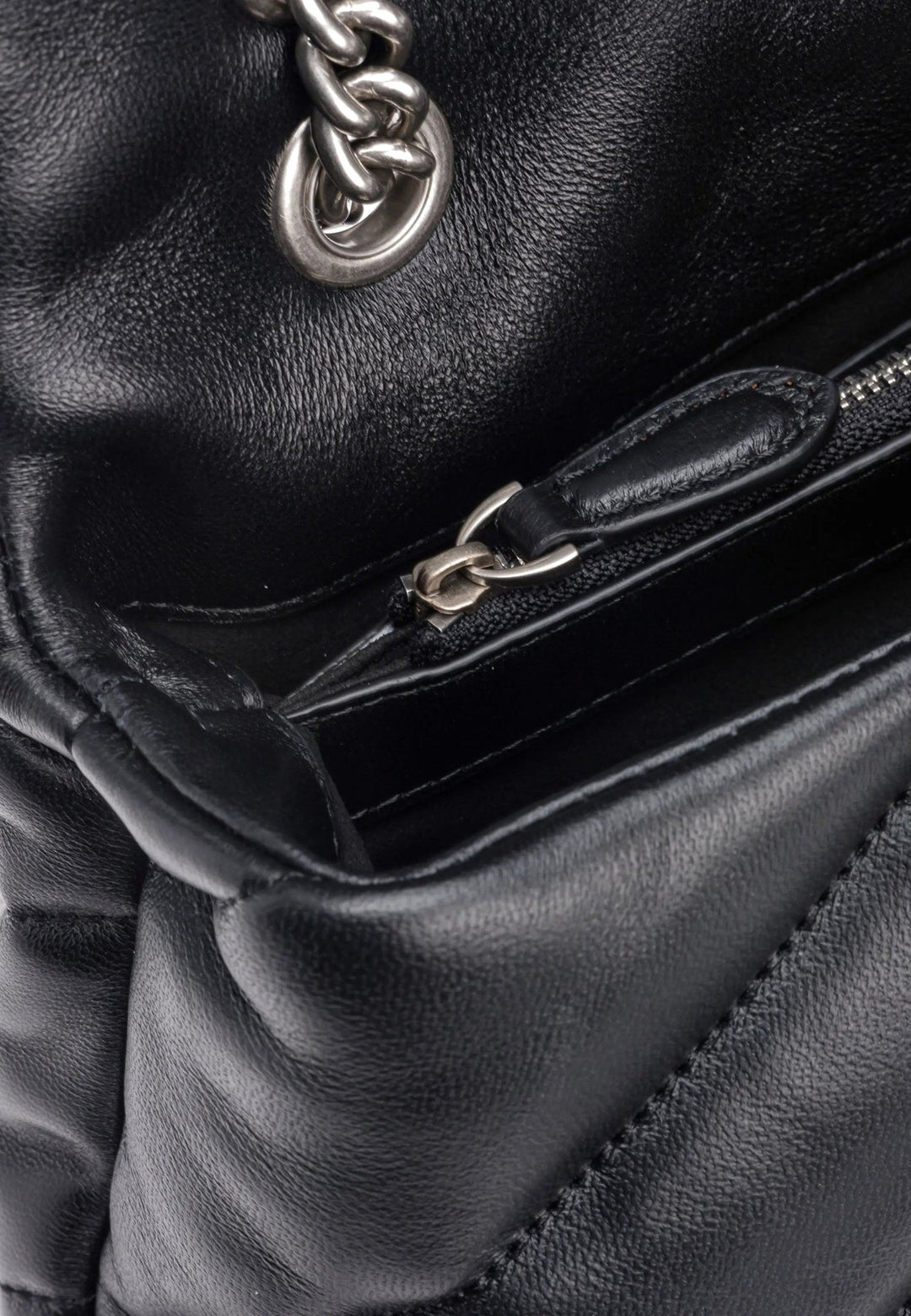 Pinko Love Puff Classic sac à main cuir matelassé noir - vue 4