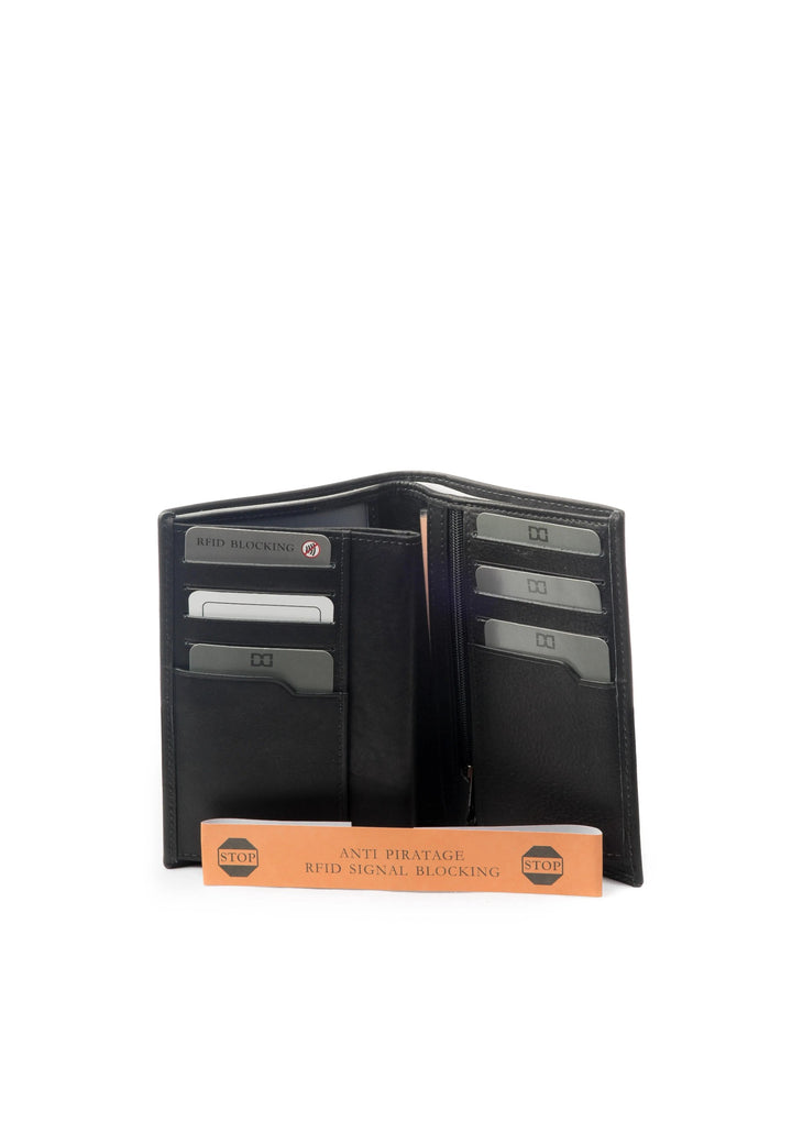 Leren portemonnee Coulter David William D5342 Zwart