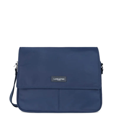 Sac gibecière A rabat aimanté L Basic Vita Lancaster 510-79 Bleu Foncé