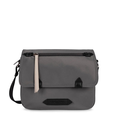 Sac trotteur porté croisé Lancaster 510-25 Gris - Noir