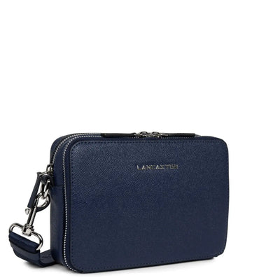 Sacoche Double Zip S Paris Homme Lancaster 312-21 Bleu Foncé