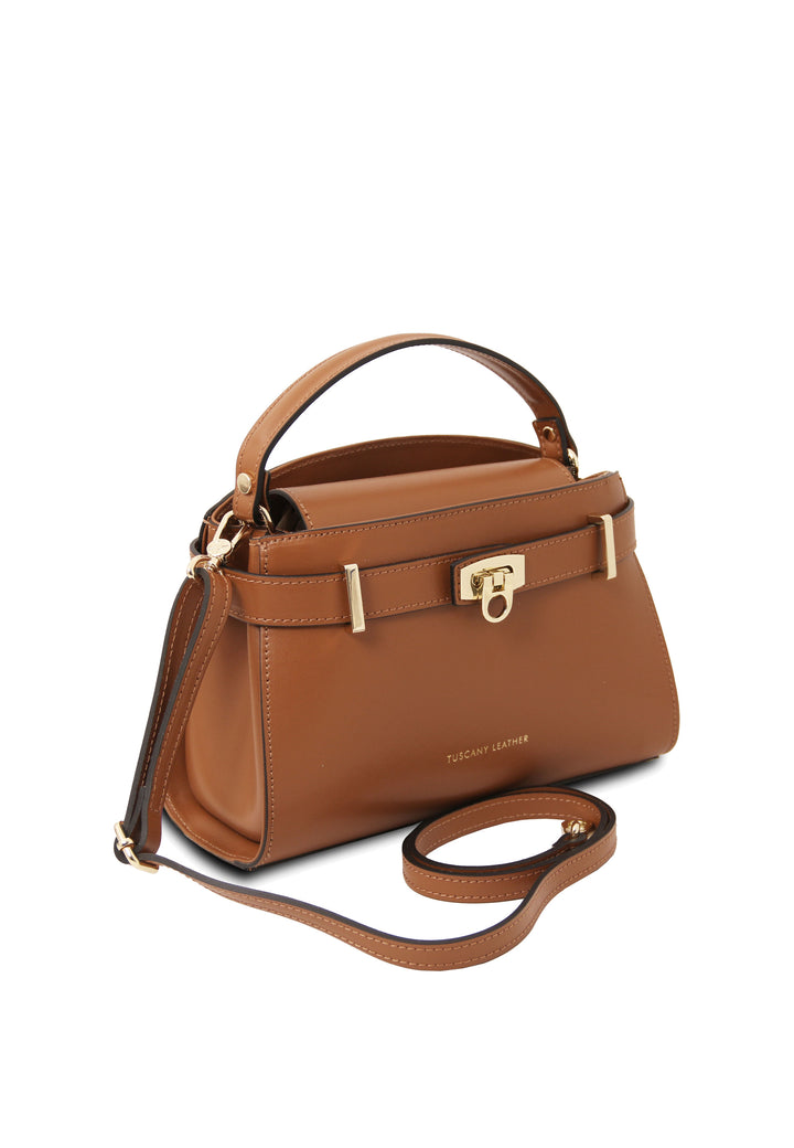 Tuscany Leather Sac Cabas Maisy Cognac, vue de côté