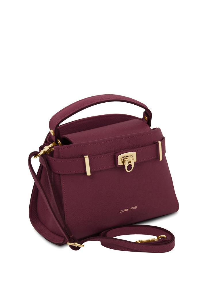 Tuscany Leather Sac Cabas Maisy Medium Bordeaux, vue de côté
